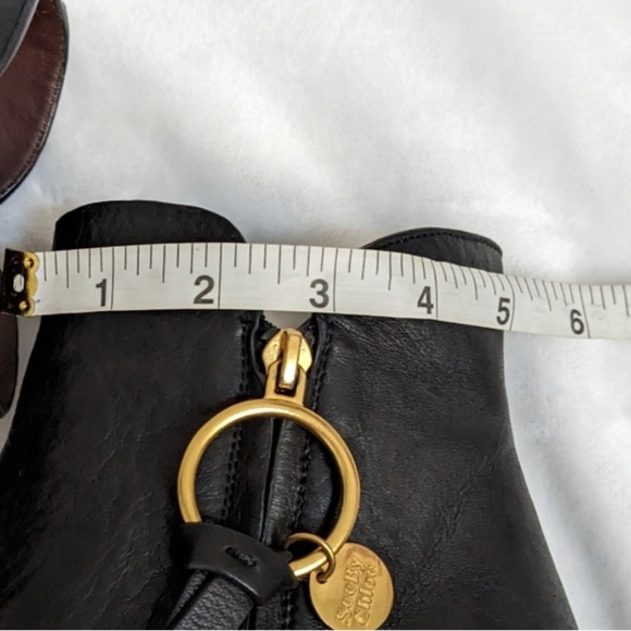 See By Chloe Black Vero Cuoio Leather Louise Logo Charm Ankle Boots 39- US 9 - Picture 5 of 14